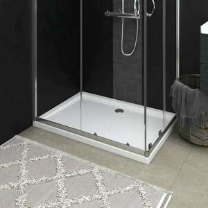 vidaXL téglalap alakú fehér ABS zuhanytálca 70 x 100 cm kép