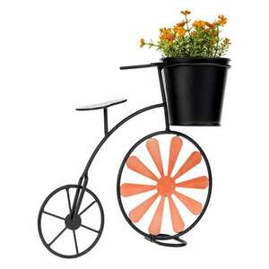 Kerékpár alakú RETRO virágcserép, bordó/fekete, SEMIL kép