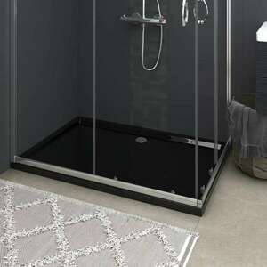 vidaXL téglalap alakú fekete ABS zuhanytálca 80 x 120 cm kép