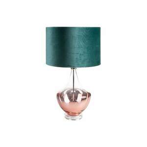 Salvia8 asztali lámpa bársony búrával Szürkészöld/tejfehér 40x69 cm kép