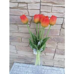Tulipán Szilikon extra minőségű gumi 1 szálas 40cm - narancs kép