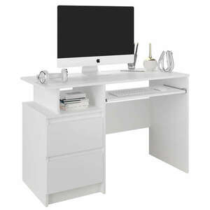 Modern számítógépasztal N7 - fehér kép
