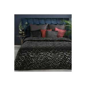 Kristin3 bársony ágytakaró Fekete 220x240 cm kép