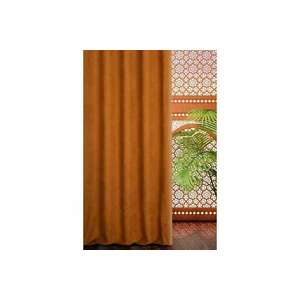 Morocco öko stílusú sötétítő függöny Téglavörös 140x250 cm kép