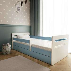 Kocot Kids Tomi Ifjúsági ágy ágyneműtartóval és matraccal - kék -... kép