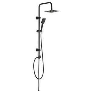 NERO fekete fém zuhanyrendszer, fej és kézizuhannyal kép