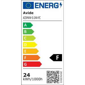 Avide LED Falra Szerelhető Négyzetes Mennyezeti Lámpa Műanyag 24W... kép