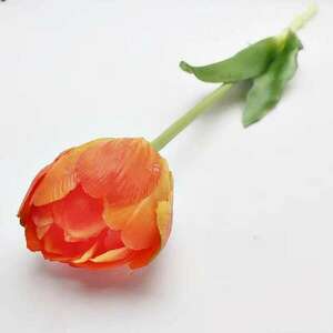 Tulipán; élethű gumitulipán Tömött fejű 40cm-NARANCS kép