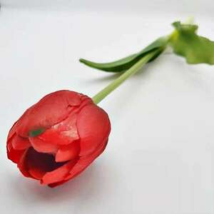 Tulipán; élethű gumitulipán Tömött fejű 40cm-PIROS kép