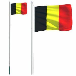 vidaXL alumínium belga zászló és rúd 6, 23 m kép