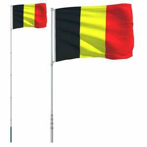 vidaXL belga alumínium zászló és rúd 5, 55 m kép