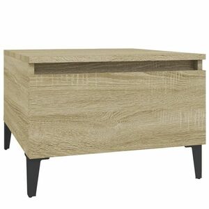 vidaXL sonoma-tölgyszínű szerelt fa kisasztal 50x46x35 cm kép