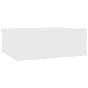 vidaXL fehér forgácslap úszó éjjeliszekrény 40 x 30 x 15 cm kép