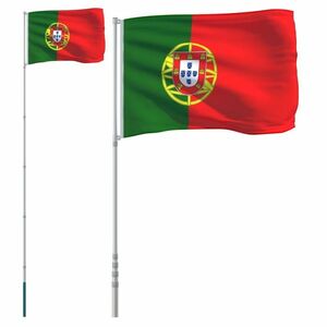 vidaXL portugál alumínium zászló és rúd 5, 55 m kép