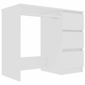 vidaXL fehér forgácslap íróasztal 90 x 45 x 76 cm kép