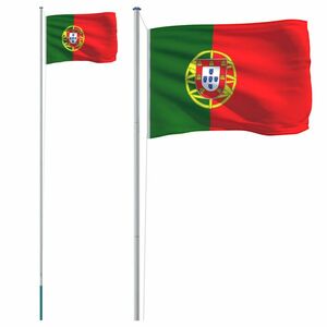 vidaXL alumínium portugál zászló és rúd 6, 23 m kép