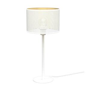 Asztali lámpa LOFT SHADE 1xE27/60W/230V á. 25 cm fehér/arany kép