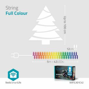SmartLife Dekoratív LED | Húr | Wi-Fi | RGB | 42 LED's | 5.00 m |... kép