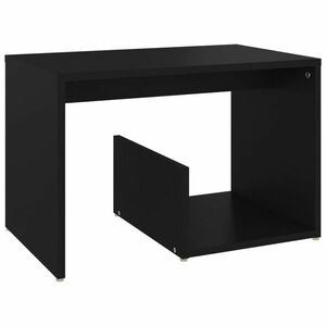 vidaXL fekete forgácslap kisasztal 59 x 36 x 38 cm kép