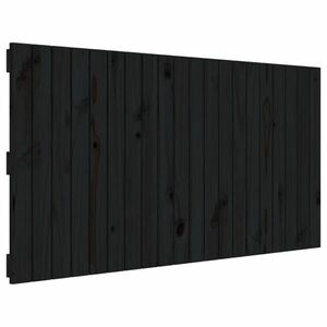 vidaXL fekete tömör fenyőfa fali fejtámla 127, 5 x 3 x 60 cm kép