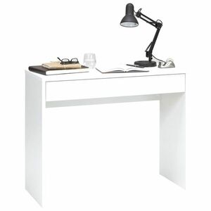 FMD fehér íróasztal széles fiókkal 100 x 40 x 80 cm kép