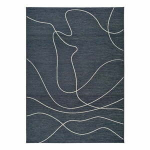 Doodle sötétkék pamutkeverék kültéri szőnyeg, 77 x 150 cm - Universal kép