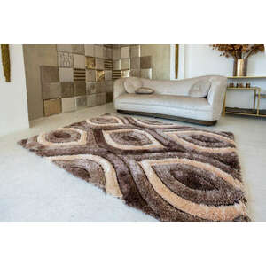 Monaco Elise 3D Shaggy szőnyeg (brown-beige) 200x290cm Barna-Bézs kép