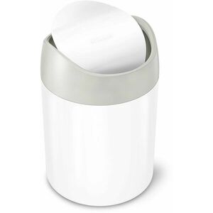 Simplehuman Mini szemetes 1, 5 l, fehér acél, CW2079 kép