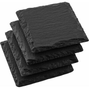 Siguro Slate Pala alátét készlet 10x10 cm, 4 db, fekete kép