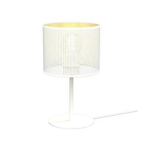 Asztali lámpa LOFT SHADE 1xE27/60W/230V á. 18 cm fehér/arany kép