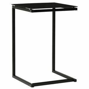 vidaXL fekete edzett üveg kisasztal 40 x 40 x 60 cm kép