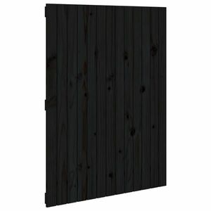 vidaXL fekete tömör fenyőfa fali fejtámla 82, 5 x 3 x 110 cm kép
