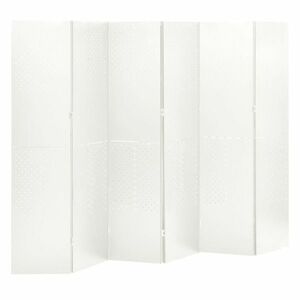 vidaXL fehér acél 6-paneles paraván 240 x 180 cm kép