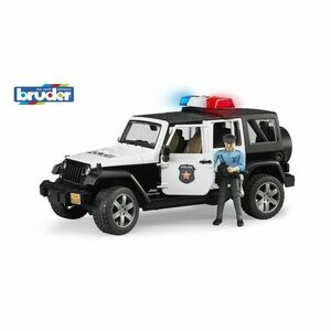 Bruder 02526 rendőrségi Jeep Wrangler rendőrrel és tartozékokkal, 1: 16 kép