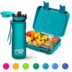 Klarstein Reggeliző szett, uzsonnás doboz és ivópalack, Tritan, szoros zárórendszer, BPA-mentes kép