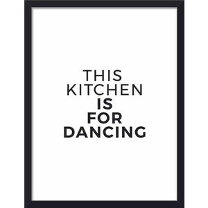 Falikép, 30x40 cm, this kitchen is for dancing felirattal - DANCE - Butopêa kép