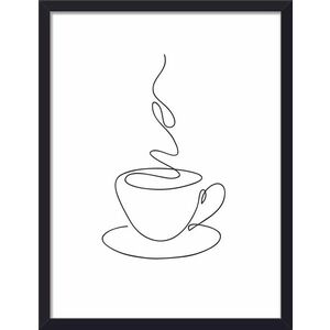 Falikép, 30x40 cm, kávé rajz - CREME - Butopêa kép