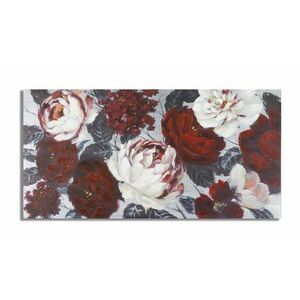 Vászon kép, pünkösdi rózsák, 120x60 cm piros, fehér, sötétzöld - ROSES2 - Butopêa kép