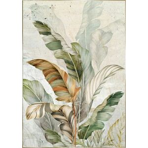 Vászon kép 70x100 cm, zöld banánlevélek - TROPIQUES - Butopêa kép