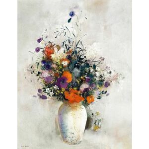Színes vászon kép 60x80 cm, váza virágokkal - BOUQUET - Butopêa kép
