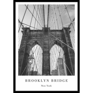 Falikép 50x70 cm, Brooklyn bridge, fekete-fehér - NEW WORK - Butopêa kép