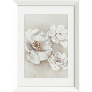 Falikép 50x70 cm, fehér virágok - PAVOTS BLANCS - Butopêa kép