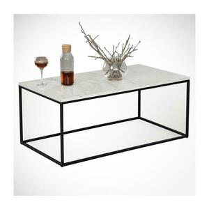 Kávésasztal MARMO 43x95 cm fekete/fehér kép