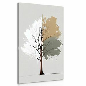 Kép háromszínű minimalista fa kép