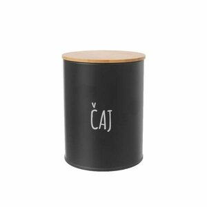 Orion pléh/bambusz doboz 9, 5 cm átmérőjű Tea BLACK kép