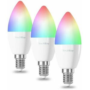 TechToy Smart Bulb RGB 6W E14 ZigBee 3 db-os szett kép