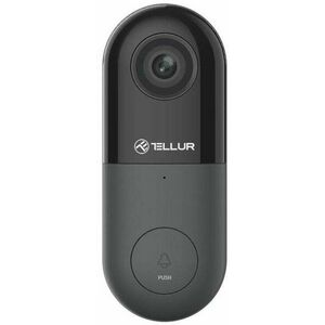 Tellur Video DoorBell WiFi, 1080P, PIR, Wired, fekete kép