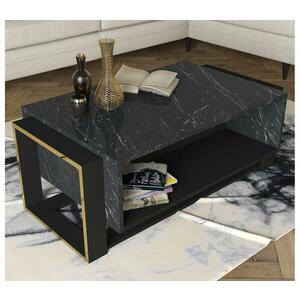Kávésasztal BIANCO 40, 4x106, 4 cm fekete/arany kép