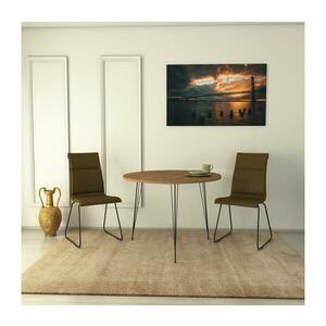 Étkezőasztal SANDALF 75x90 cm barna kép