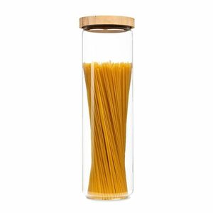 Klarstein Tárolóedény, bambusz fedéllel, 1700 ml, egymásra helyezhető, légmentesen zárható kép
